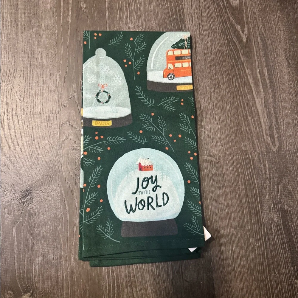 NWT Anthropologie Joy To The World Dish Towel